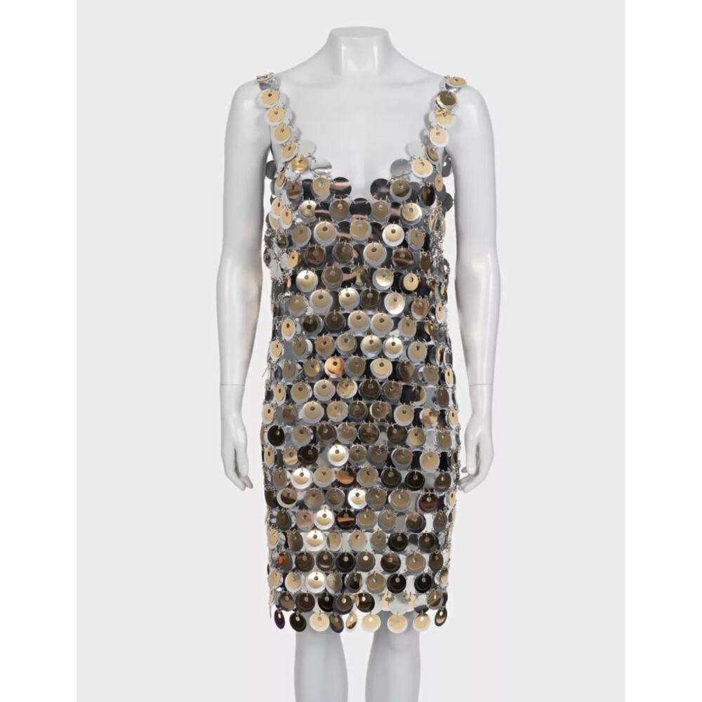 Paco Rabanne x H&M Silver Metal Dress - Size XL